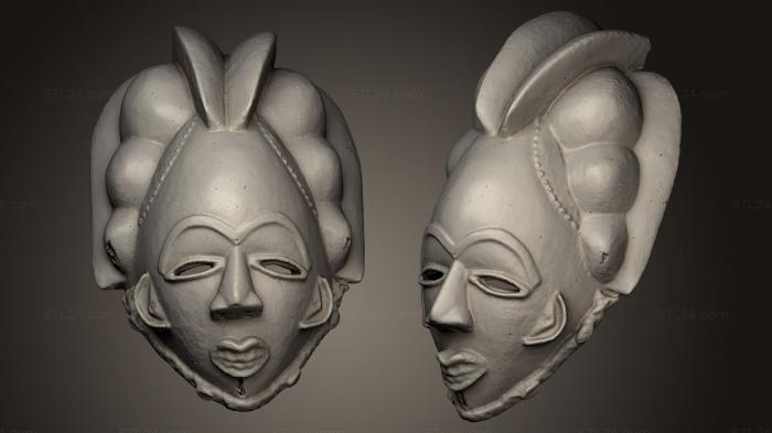 Mask (African Mask Low Res, MS_0199) 3D models for cnc